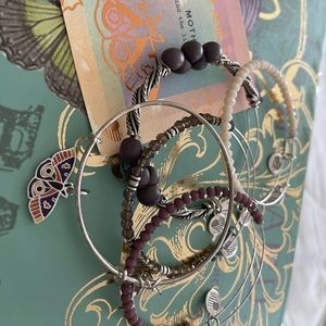 Alex and ani rare moth / butterfly set